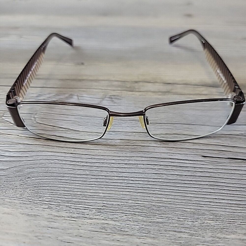 Takumi Eyeglasses T 9947 by ASPEX Eyewear 50-18 140 10 Brown Clear Rectangle